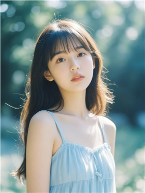 夏日梦境风格美女人像摄影图片